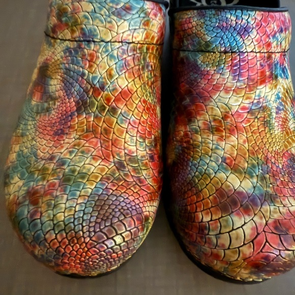 Sanita Rainbow Pebble Professional Leather Clogs sz 38 - Picture 2 of 8